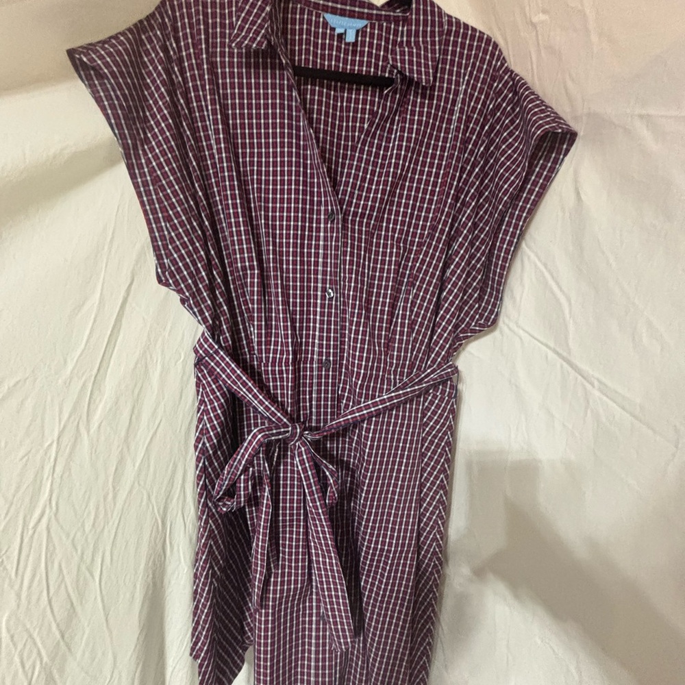 Draper James Red, White, & Navy  Shirt Dress